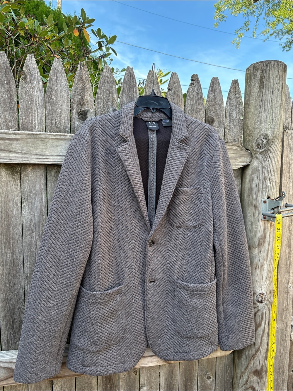 Armani Exchange large gray soft cardigan blazer!